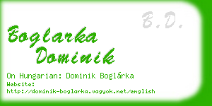 boglarka dominik business card